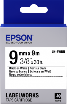 Epson LW Tape- LK-3WBN-9mm