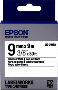 Epson LW Tape- LK-3WBN-9mm