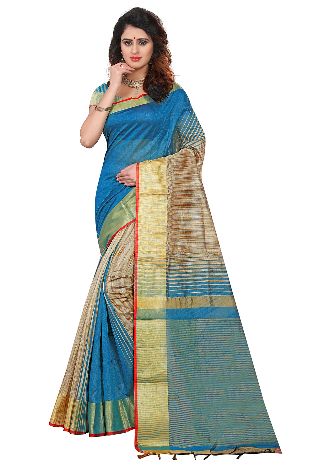 Sadhana Jhalar saree