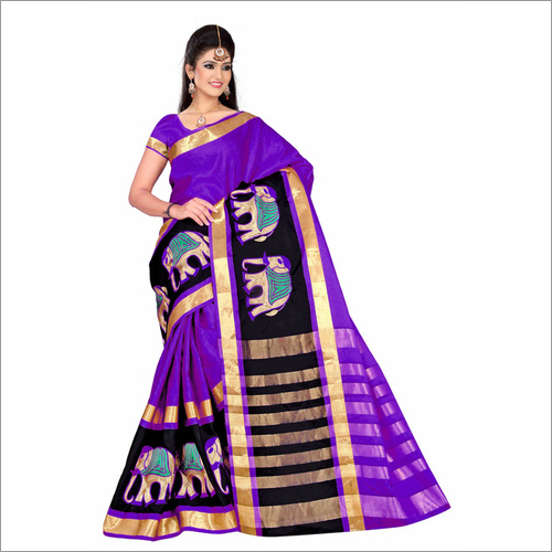 Golden Elephant Silk Saree