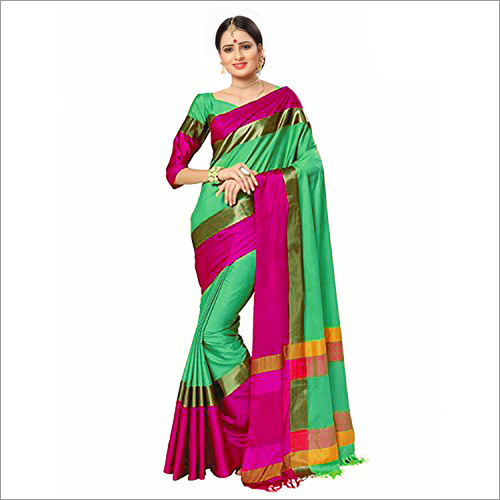 Super Igna Jhalar Cotton Silk Saree