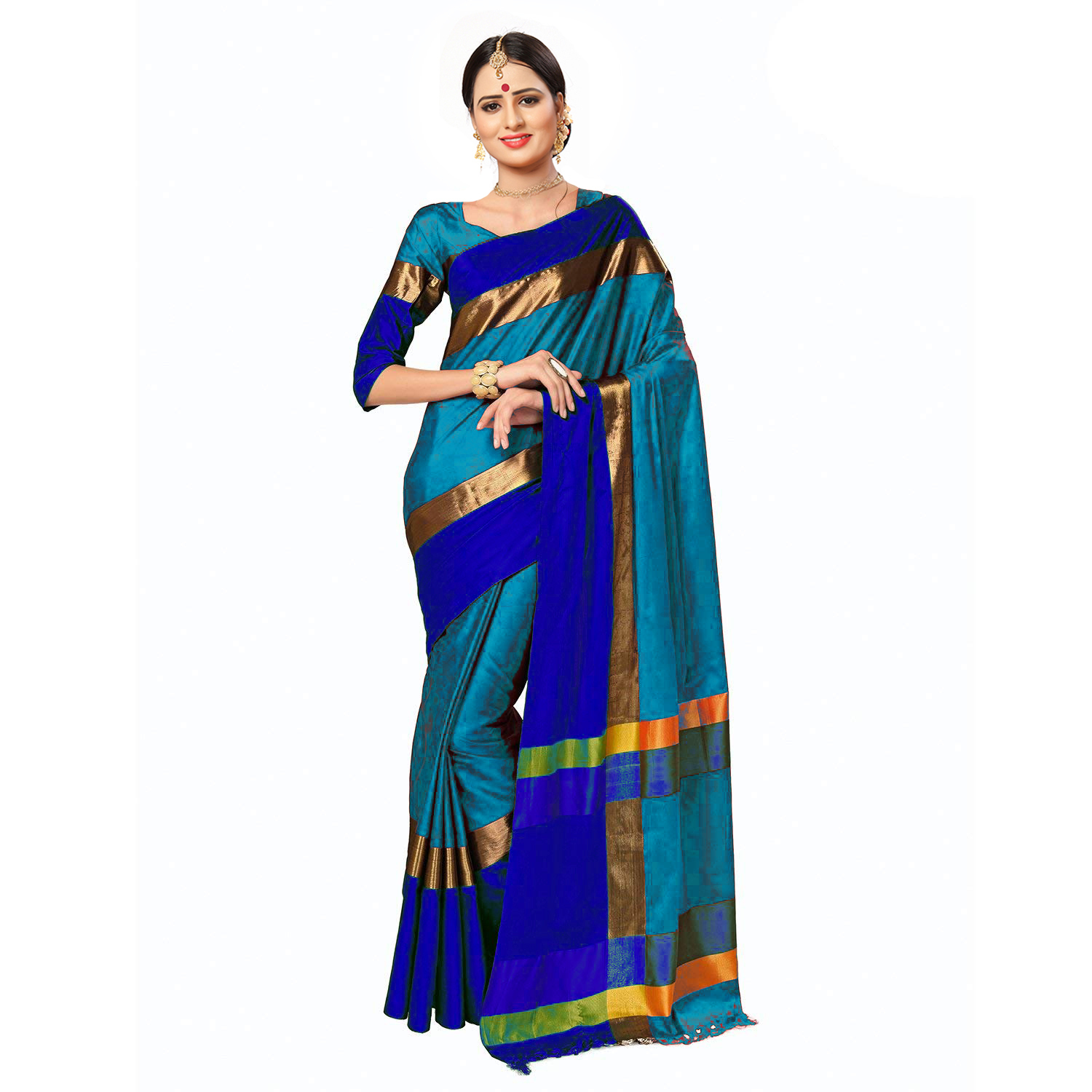 Super Igna Jhalar Cotton Silk Saree