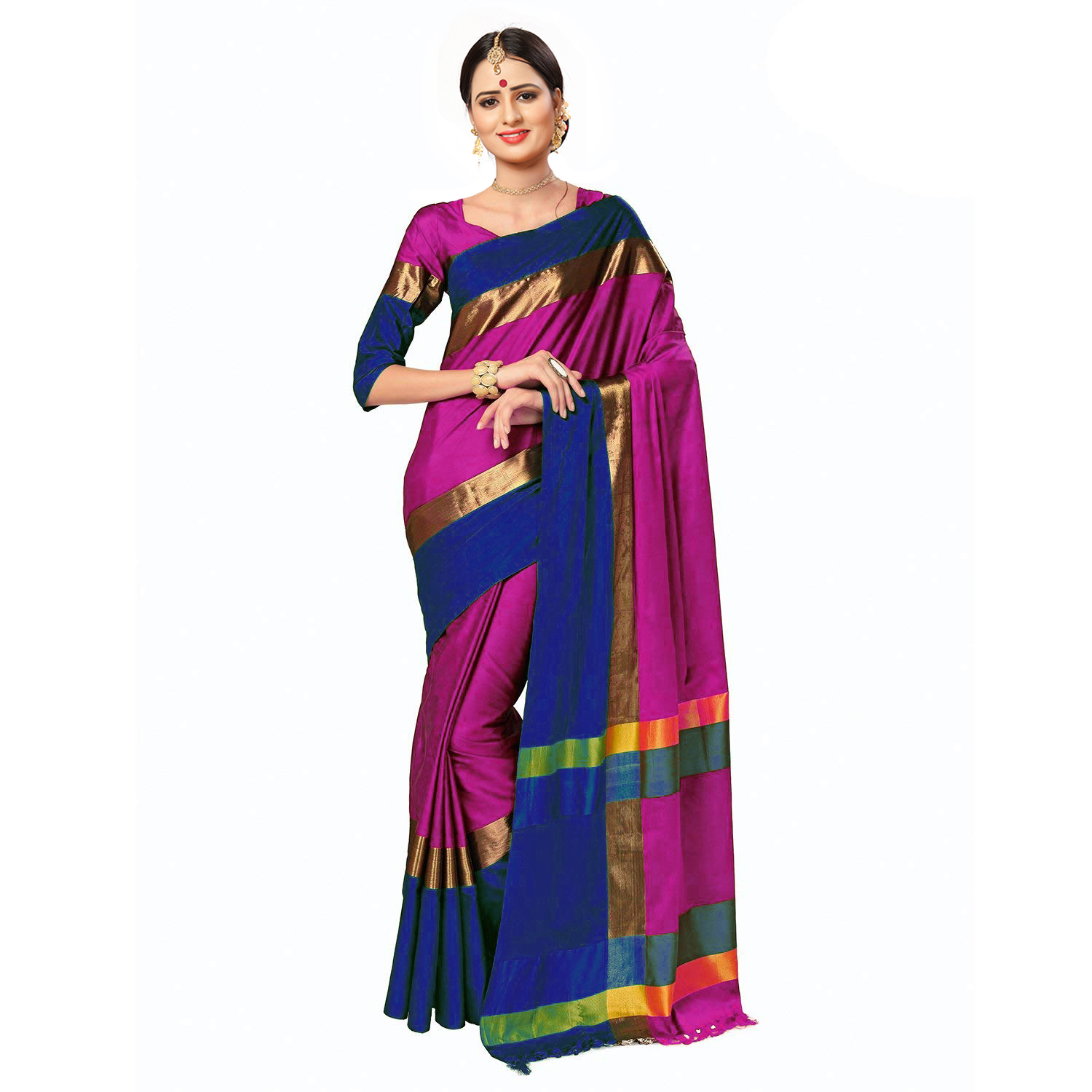 Super Igna Jhalar Cotton Silk Saree