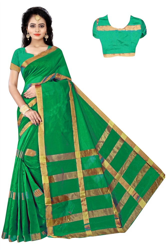 Plain Cotton Silk saree