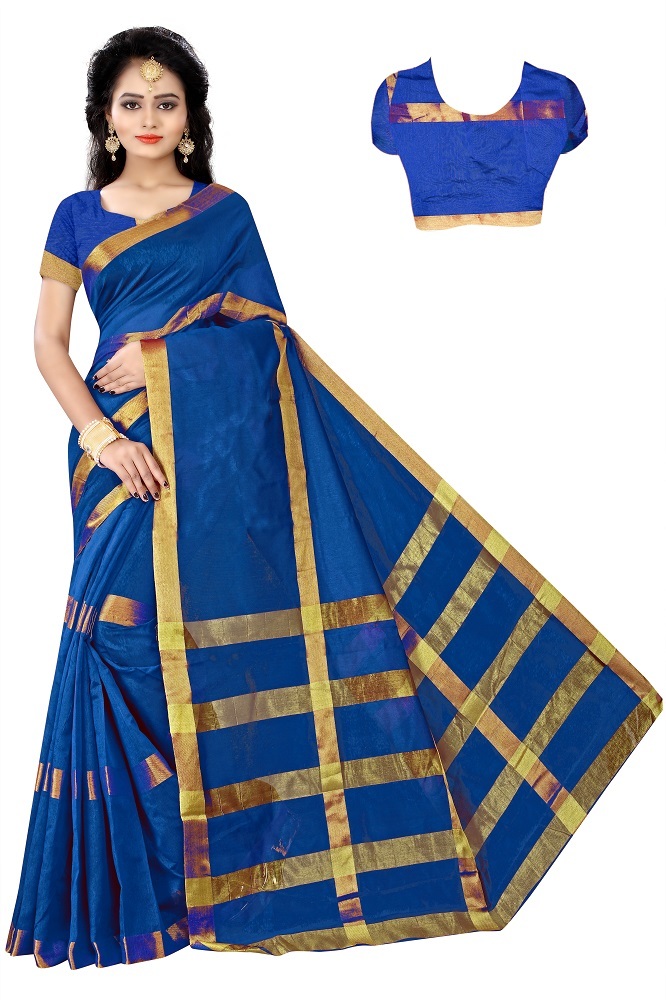 Plain Cotton Silk saree