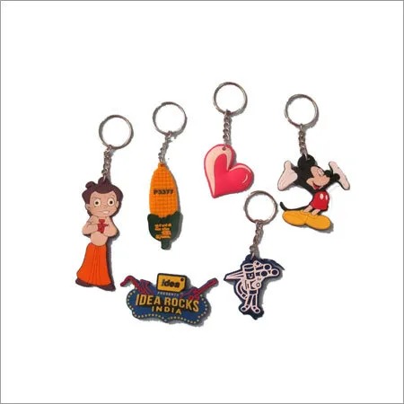 As Per Customer Required Rubber Keychain