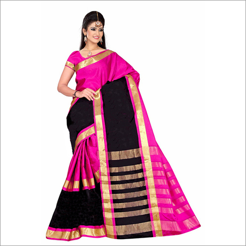 Golden Cotton Silk saree
