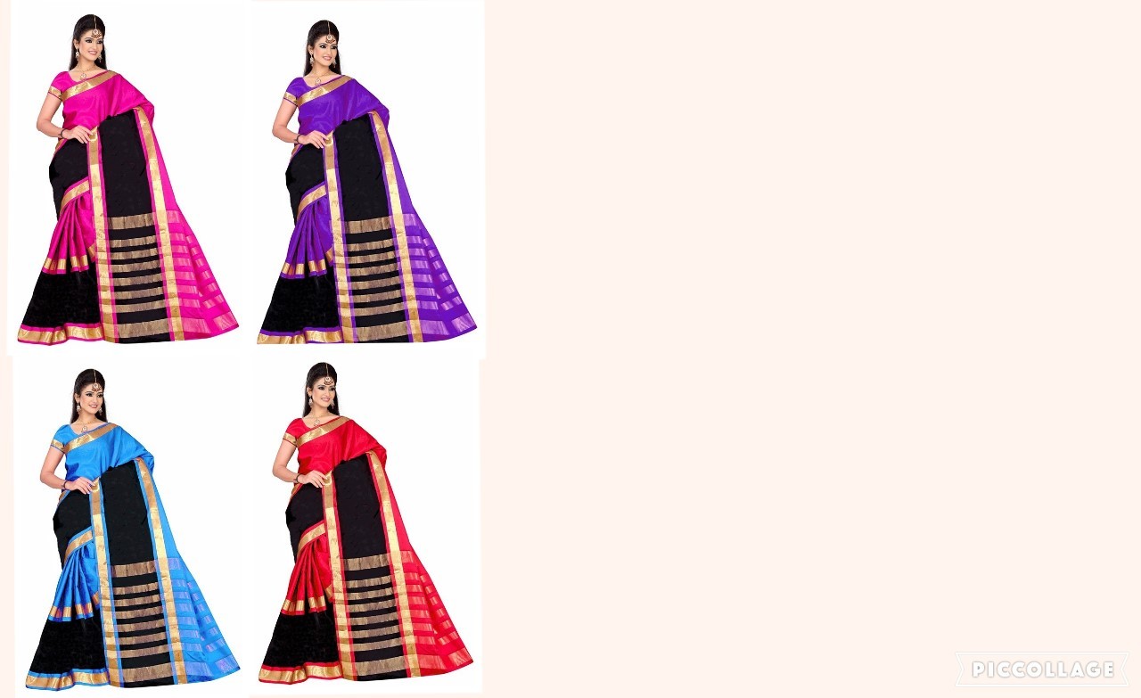 Golden Cotton Silk saree