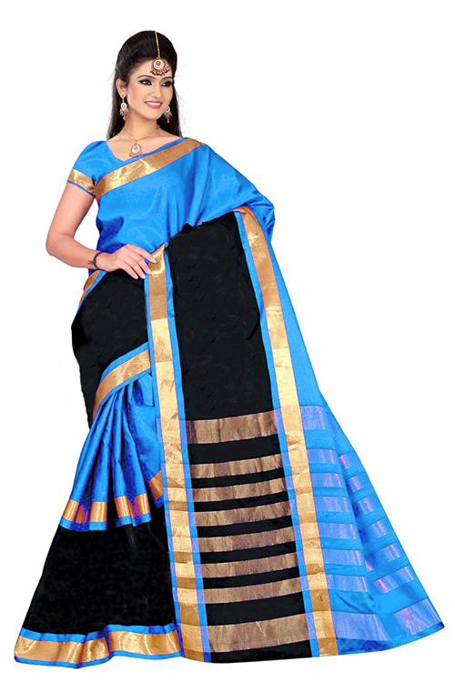 Golden Cotton Silk saree