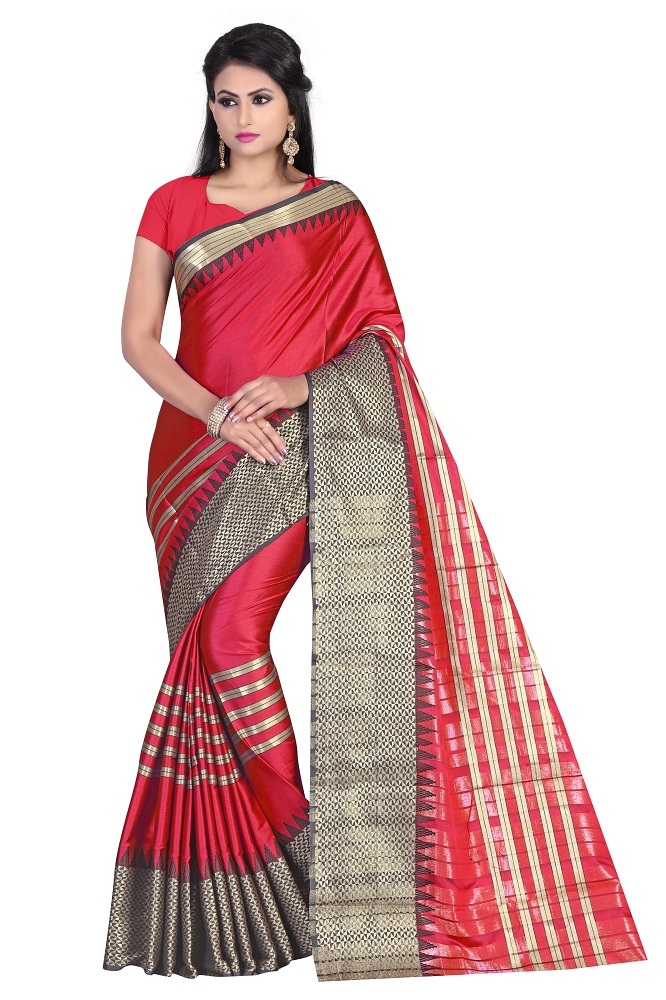 New Printed Cotton Silk Parnita Saree