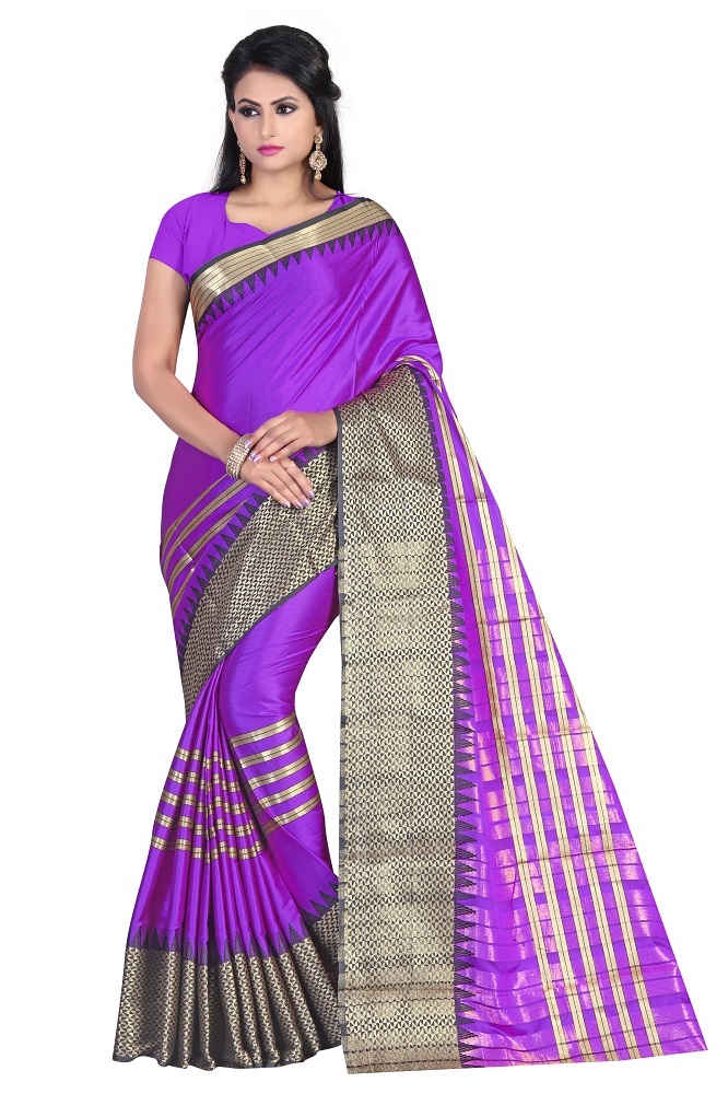 New Printed Cotton Silk Parnita Saree