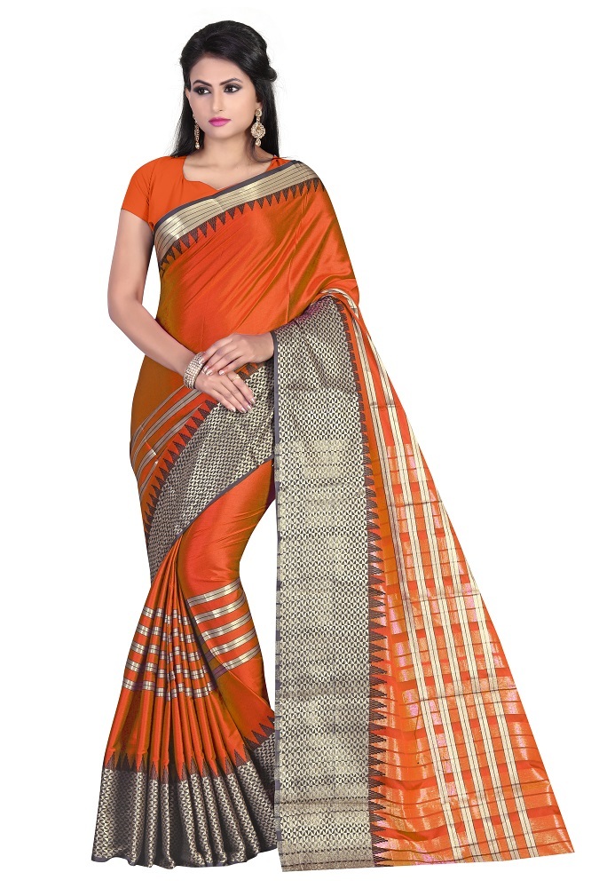 New Printed Cotton Silk Parnita Saree