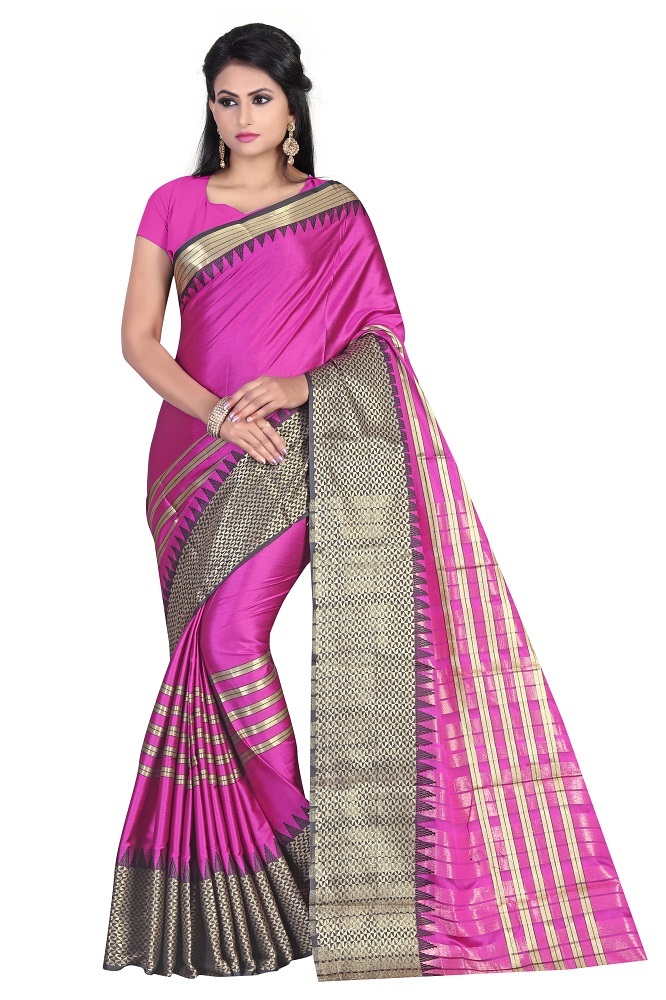 New Printed Cotton Silk Parnita Saree