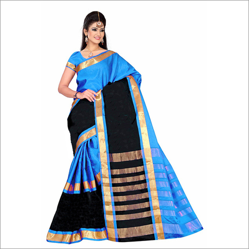 Golden Cotton Silk Saree