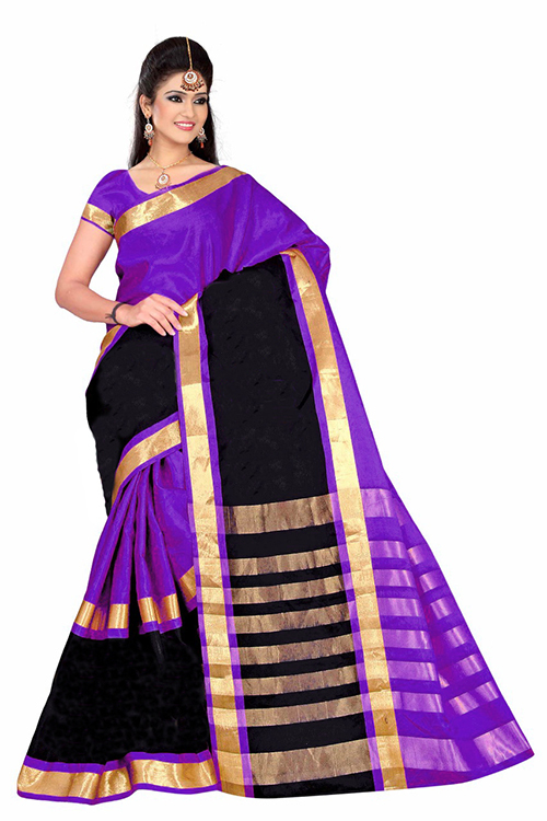Golden Cotton Silk Saree