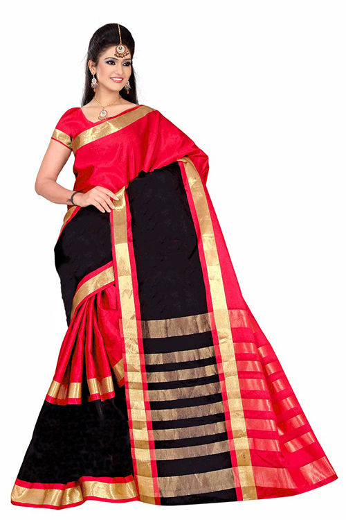 Golden Cotton Silk Saree