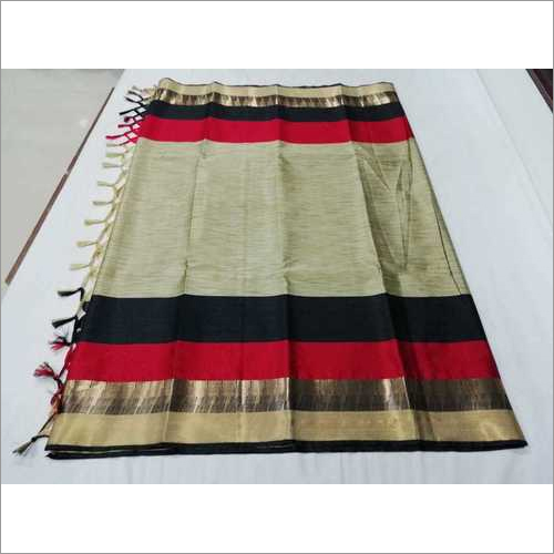 Tample AgniJhalar Cotton Silk Saree