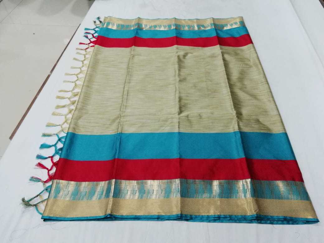Tample AgniJhalar Cotton Silk Saree