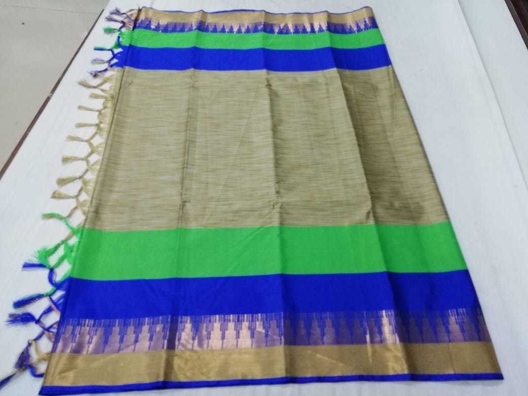 Tample AgniJhalar Cotton Silk Saree