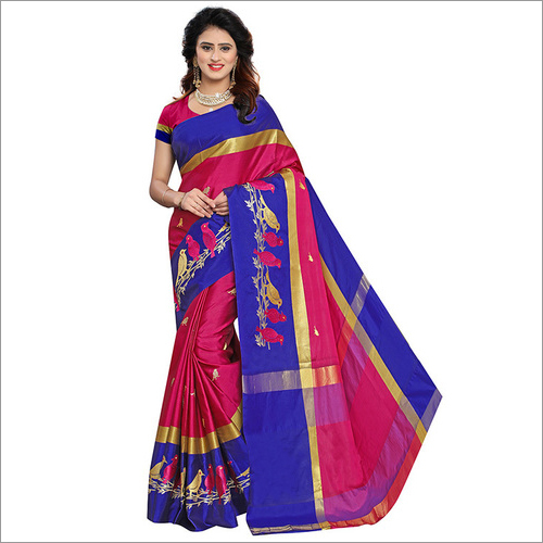 New Embroidery Design Cotton Silk Saree