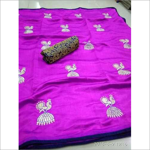 Sana Silk embroidery work Saree