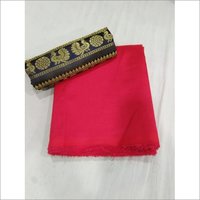 Plain Sana Silk Saree - Fabric: Sana Silk, Length: 5.5 Mtr, Blouse Length: 0.8 Mtr | Available In Red, Parrot, Purple, Sky Blue, And Plain Style