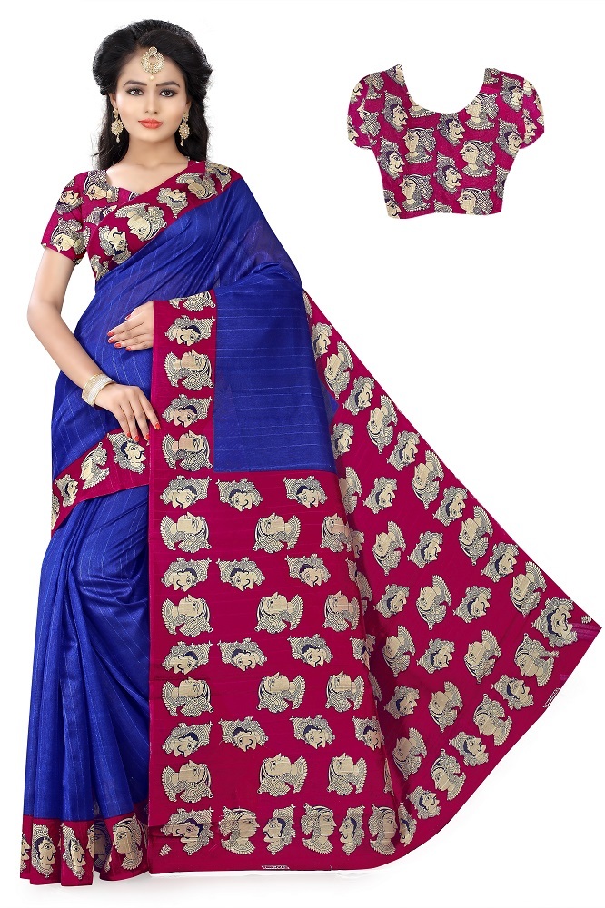 Bhagalpuri Border Plain Saree