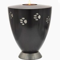 Candle Holder Paw Print Pet 60 cu in Cremation Urn