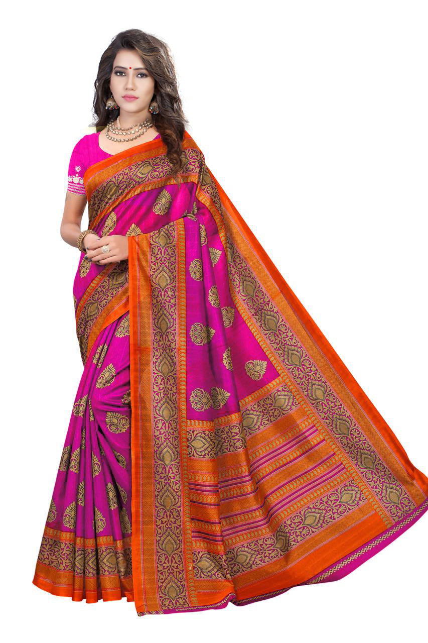 Panchrangi Bhagalpuri Printed Saree
