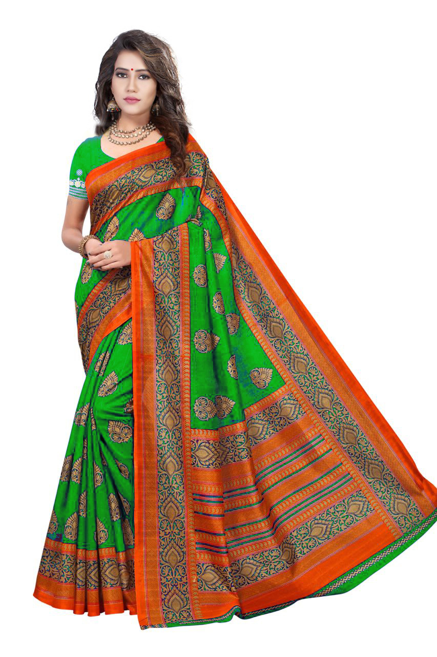 Panchrangi Bhagalpuri Printed Saree