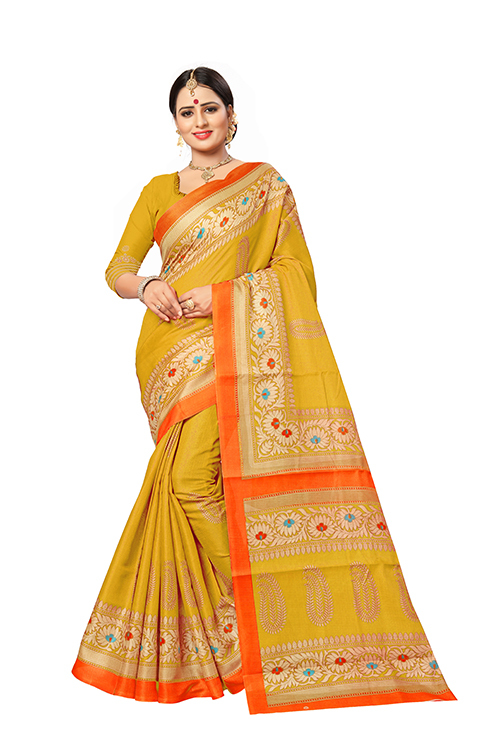 Satrangi Bhagalpuri Printed Saree