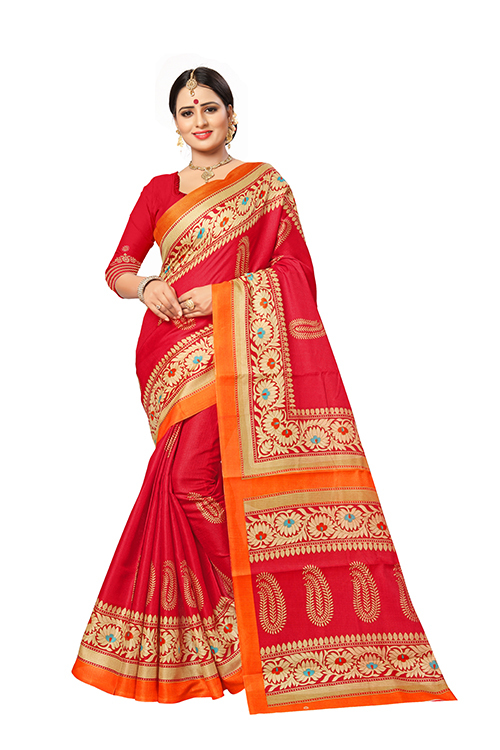 Satrangi Bhagalpuri Printed Saree