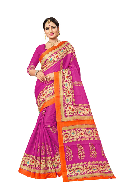 Satrangi Bhagalpuri Printed Saree