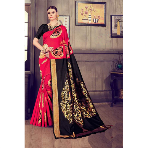 Swarna Kala Bhagalpuri Printed Saree