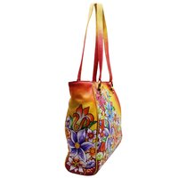 Leather Hand Painted Tote