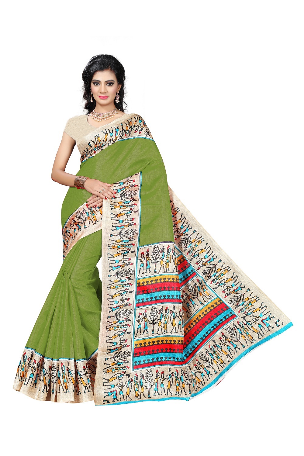 Fancy Bhagalpuri Printed Saree