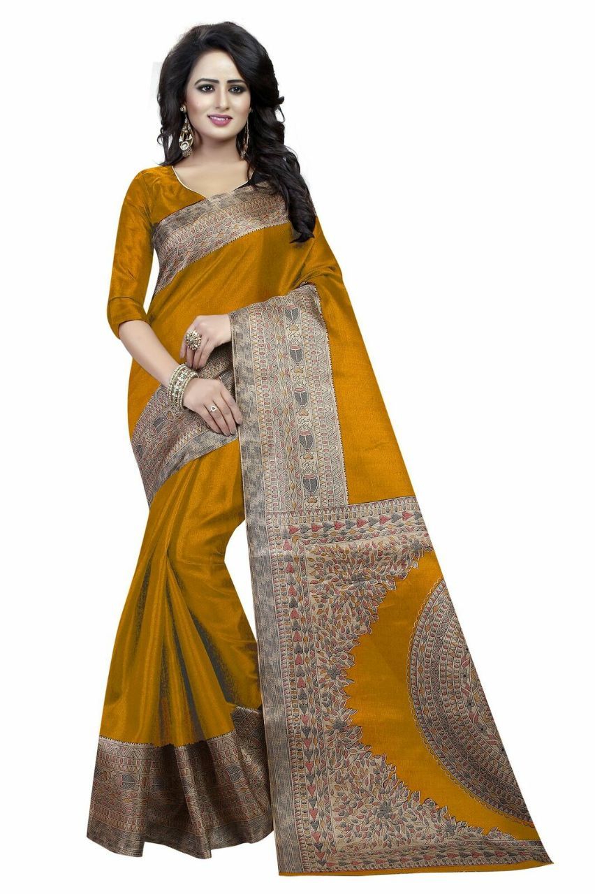 Kalamkari Design 2 Bhagalpuri Printed Saree