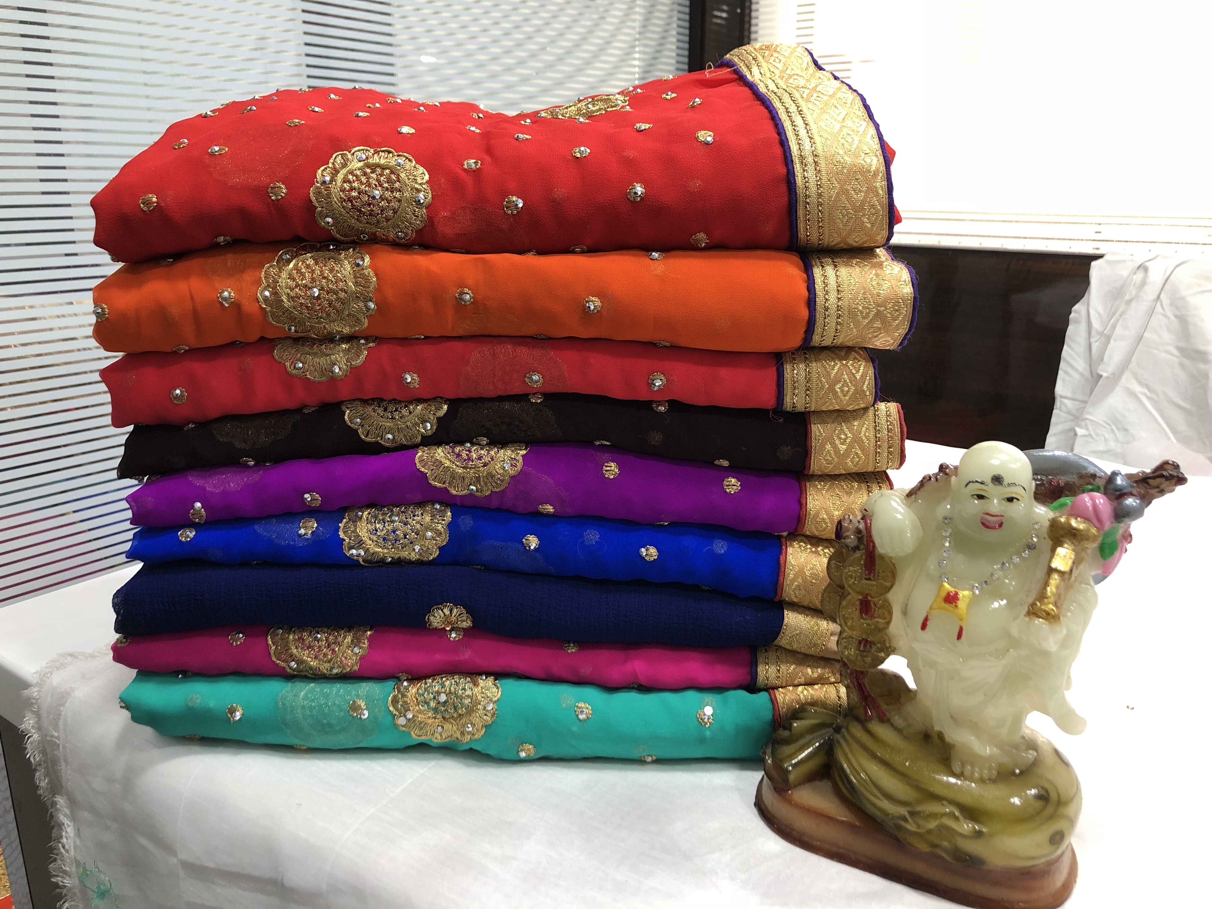 New Embroidery Cotton saree