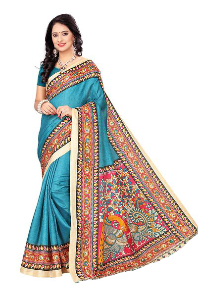 Kalamkari Design 5 Bhagalpuri Printed Saree