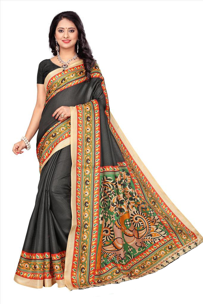 Kalamkari Design 5 Bhagalpuri Printed Saree