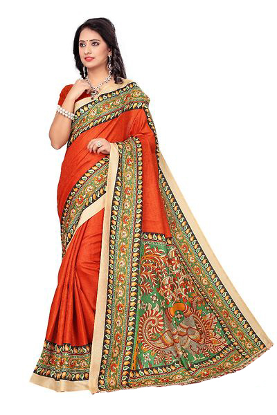 Kalamkari Design 5 Bhagalpuri Printed Saree