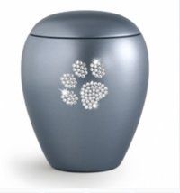 Crystal Pet Paw Print Tea Light Urn