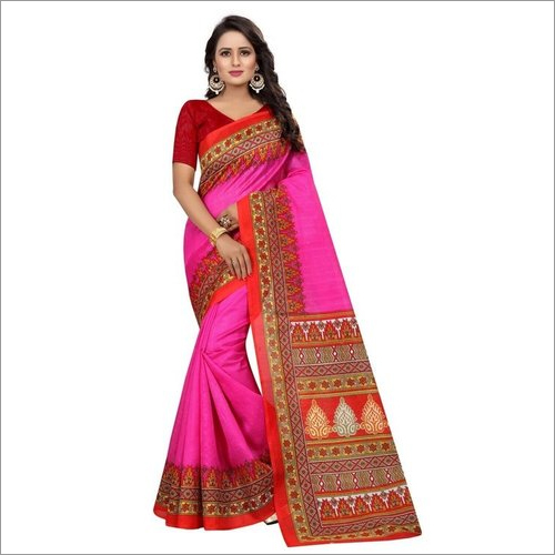 Kalamkari Design 6 Bhagalpuri Printed saree