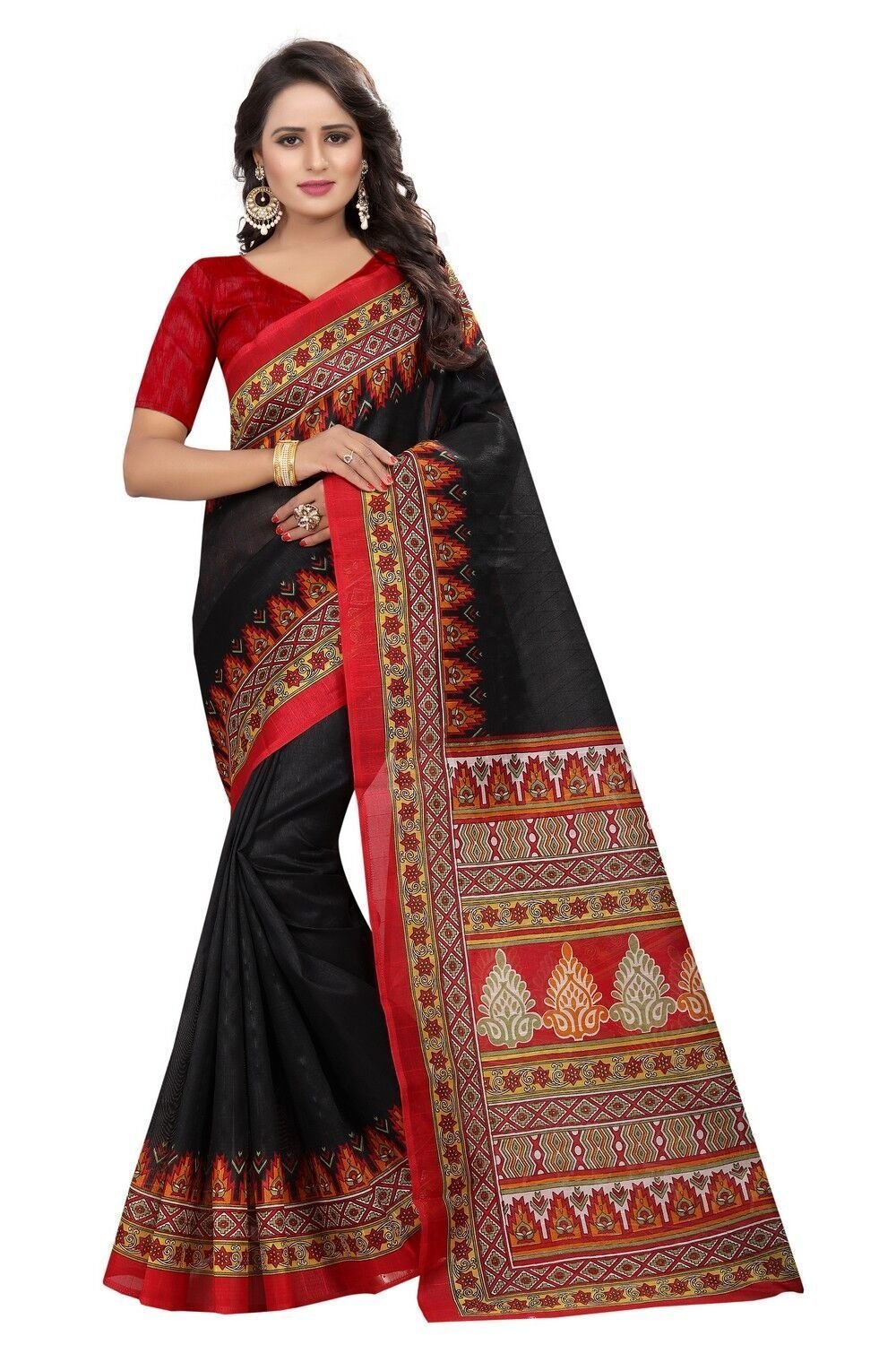 Kalamkari Design 6 Bhagalpuri Printed saree