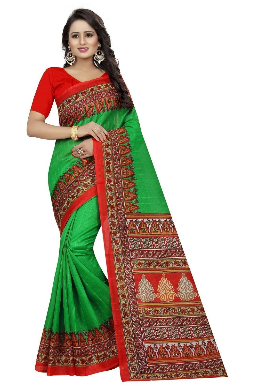 Kalamkari Design 6 Bhagalpuri Printed saree