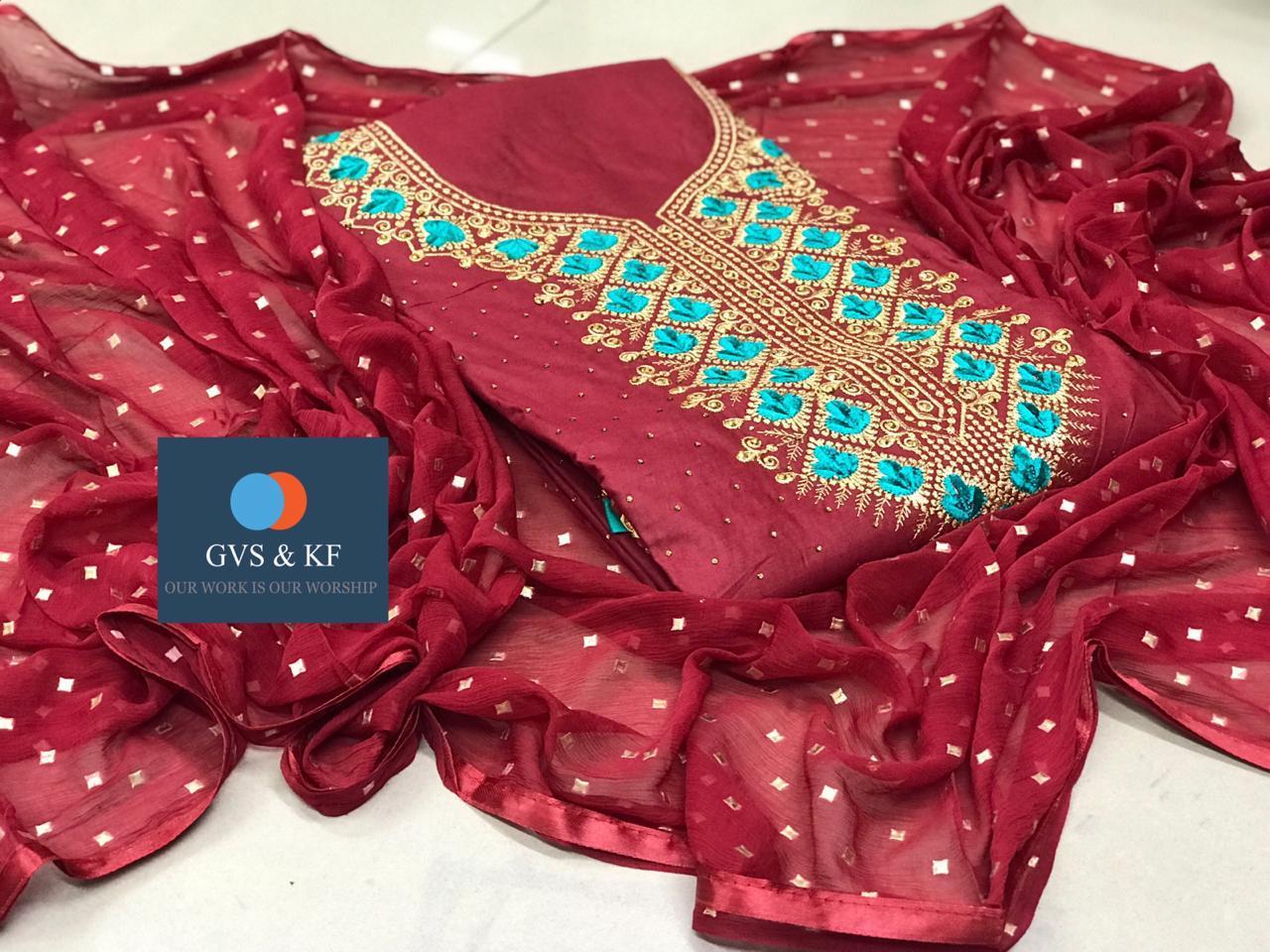 Latest Designer Cotton Dress Materials