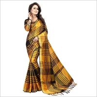 Nyloan Saree - 5.5 Mtr Length, 0.8 Mtr Blouse | Multi-color Georgette, Printed Pattern With Ribbons Closure