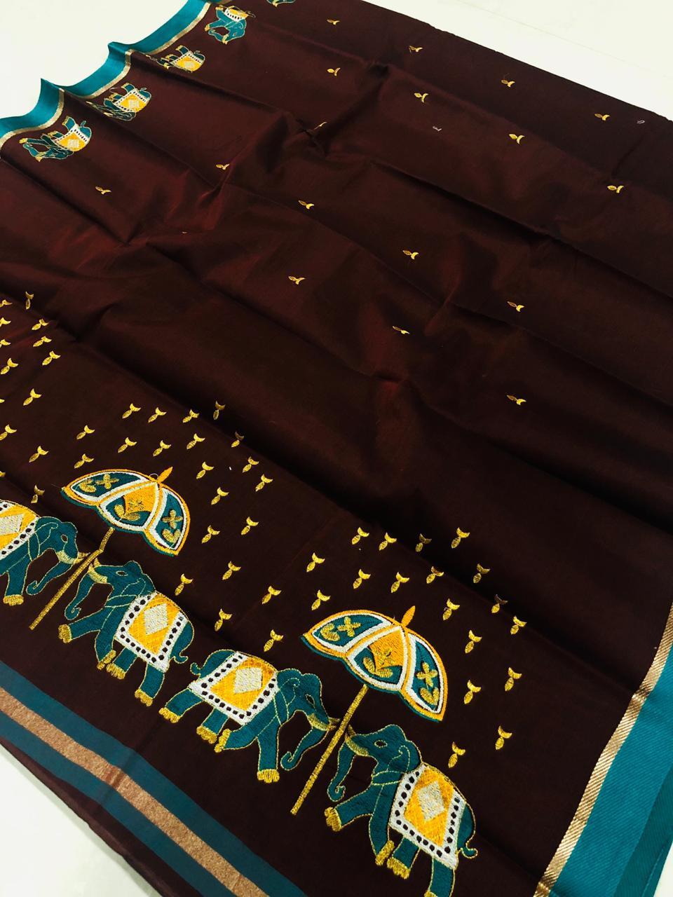 100% Pure Cotton Printed Saree