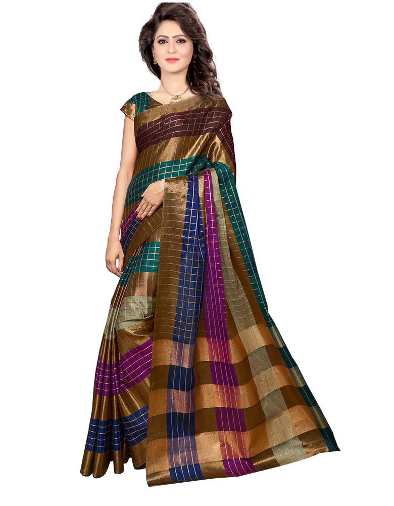 Diemond Collection jacquard Poly Silk Saree