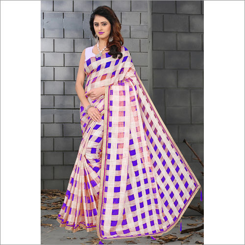 Jaya Organza Check Saree